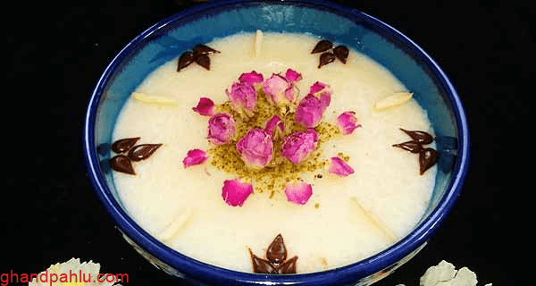 تزئین شیر برنج ایرانی